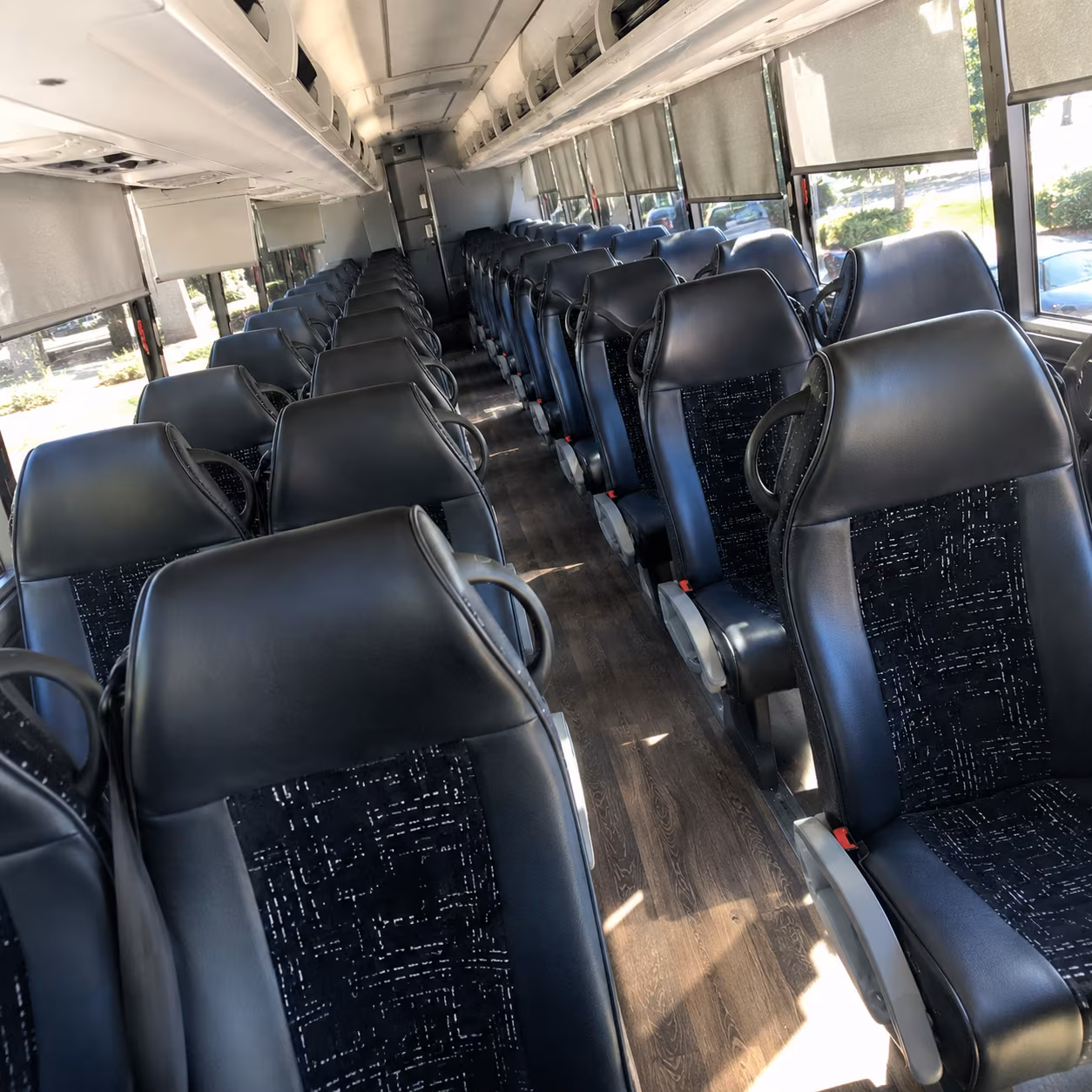 longview 56 passenger charter bus interior