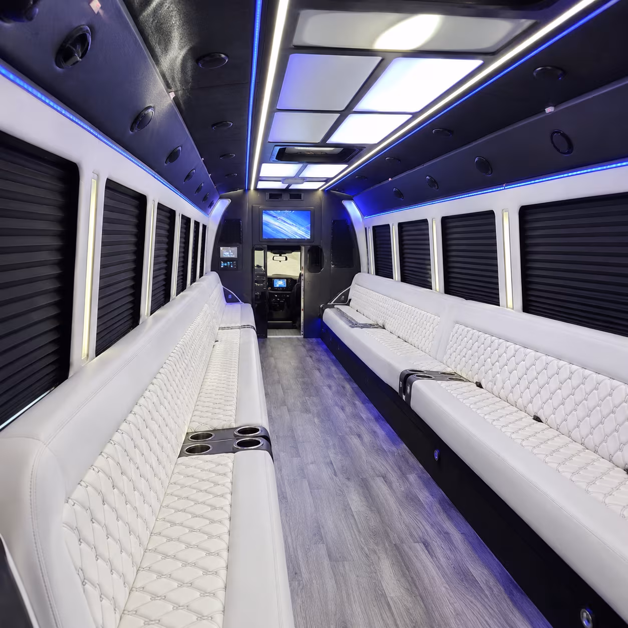 longview party bus rental interior