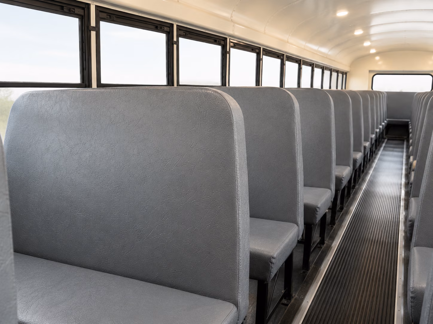 longview school bus inside