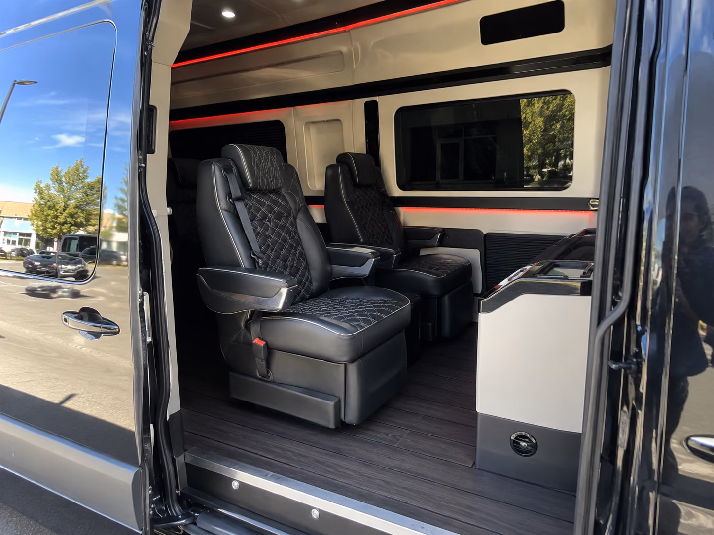 longview sprinter van with driver inside